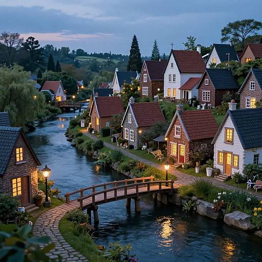 Lilliputian Village by Serene River