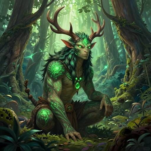 Mystical Forest Guardian Spirit