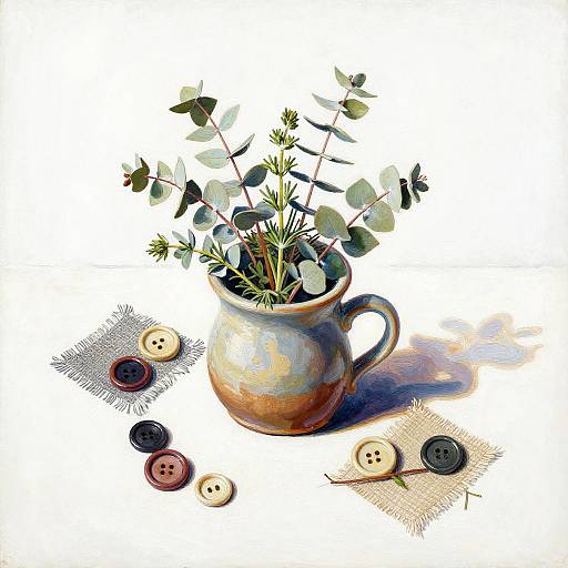 Whimsical Encaustic Still Life Art