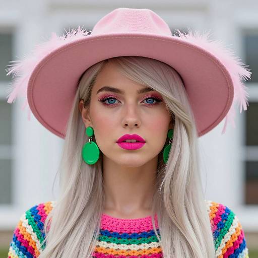 Vibrant Portrait of a Stylish Woman