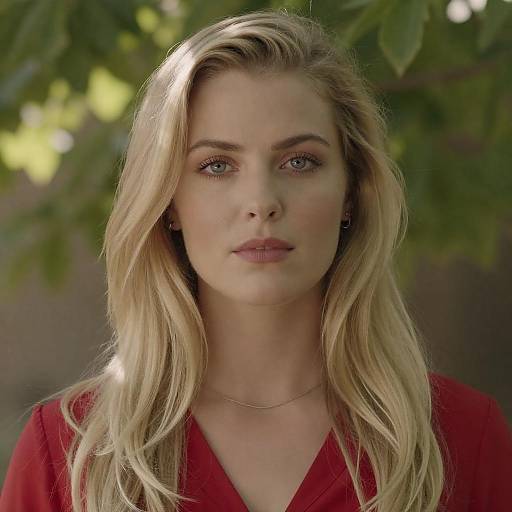 Serene Blonde Woman in Nature