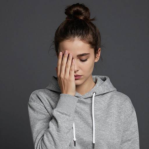 Somber Portrait of Young Woman