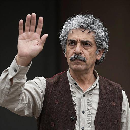 Dramatic Portrait of a Middle-Aged Man