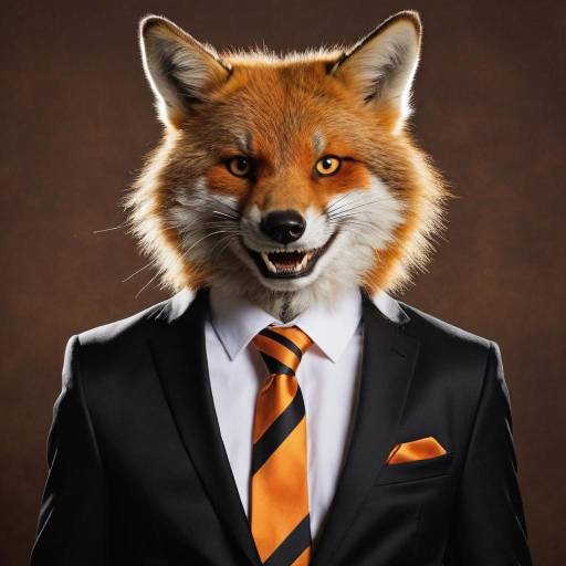Fox in Business Suit Portrait