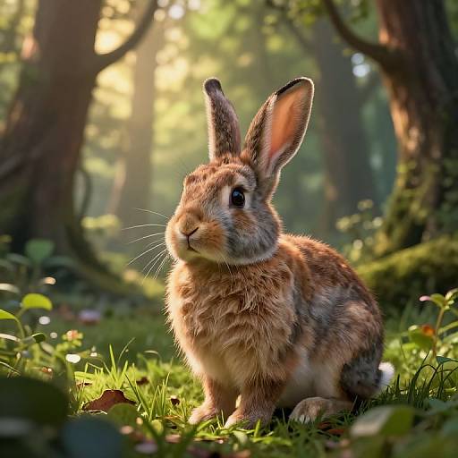 Mystical Forest Rabbit at Dawn