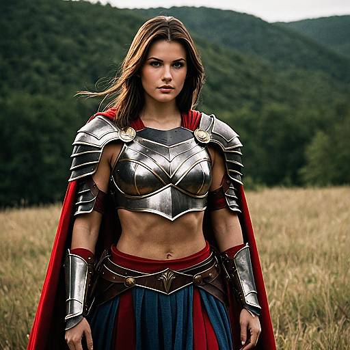 Fierce Female Spartan Warrior Portrait