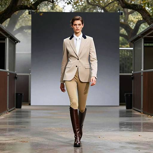 Elegant Equestrian Couture Runway Editorial
