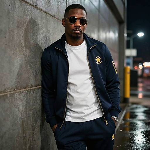 Stylized Mobster Tracksuit Portrait