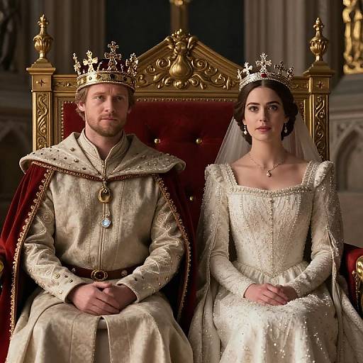 Medieval Royal Wedding Coronation Scene