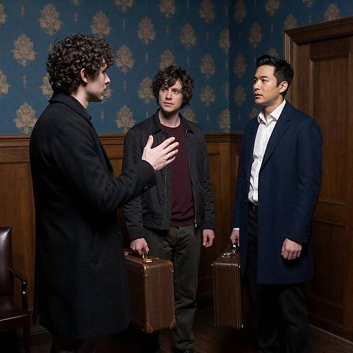 Moody Vintage Portrait of Three Men