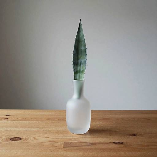 Minimalist Agave in Frosted Carafe