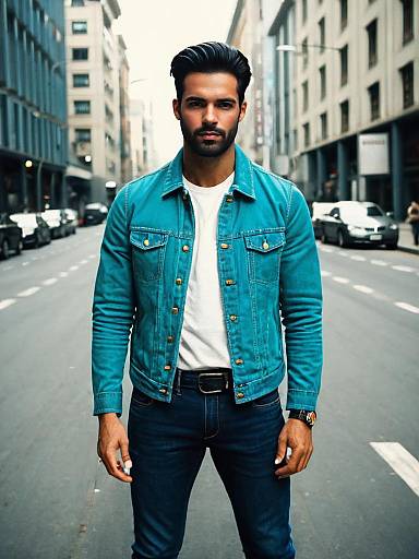 Candid Portrait of Man in Jeans