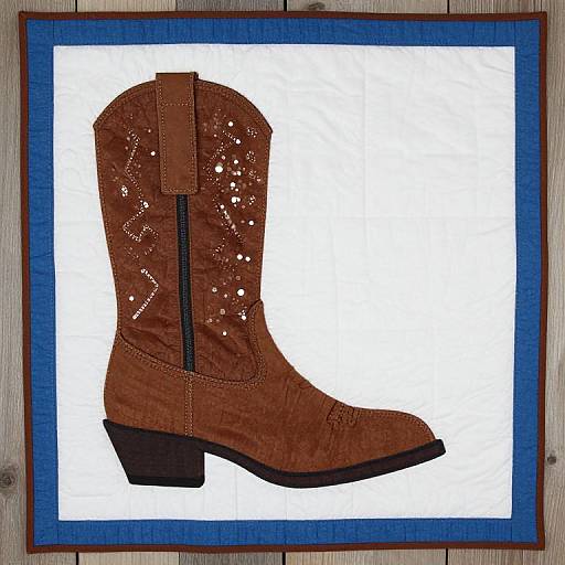 Quilted Cowboy Boots Artwork