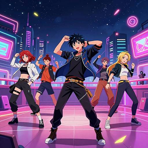 Anime Dance Club Rooftop Party