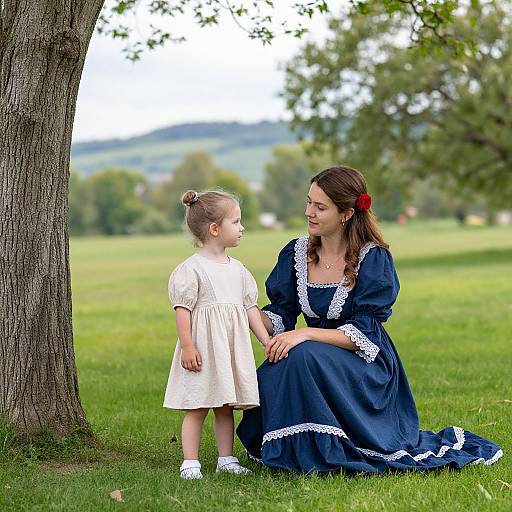 Serene Mother and Child in Park