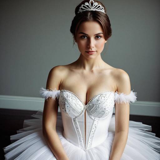 Ballerina in White Swan Costume