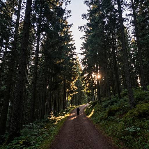 Breathtaking Sunrise Over Needle Fir Forest