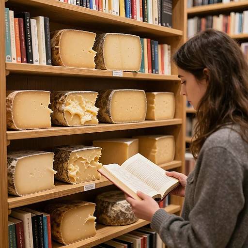 Librarian Shelving Melting Cheese Books