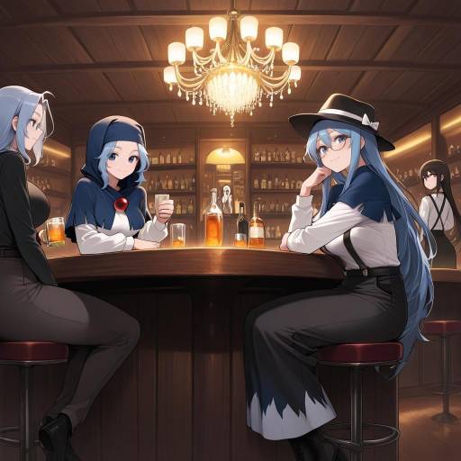Girls Enjoying Drinks at the Bar