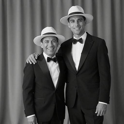 Joyful Black and White Tuxedo Portrait