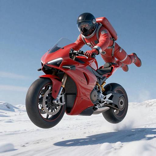 Futuristic Space Adventure in Snow