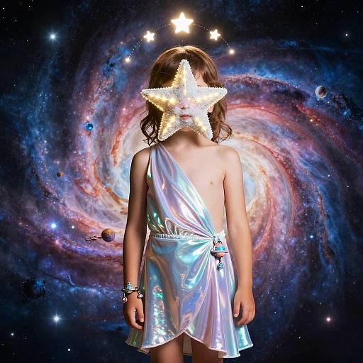 Cosmic Star Child in Nebula Dreamland