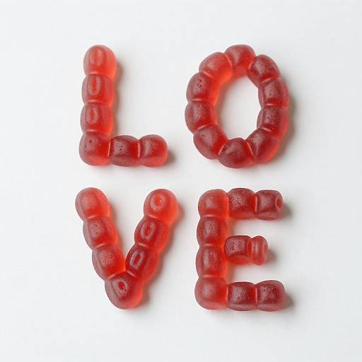 Gummy Candy Love in Bright Focus