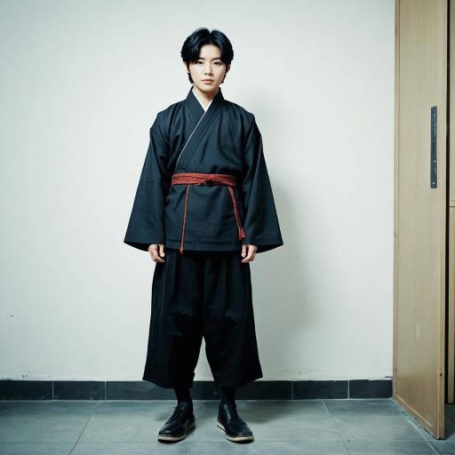 Korean Outfit Boy Portrait in Full Body