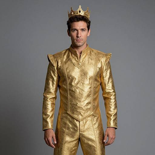 Man in Golden Royal Costume