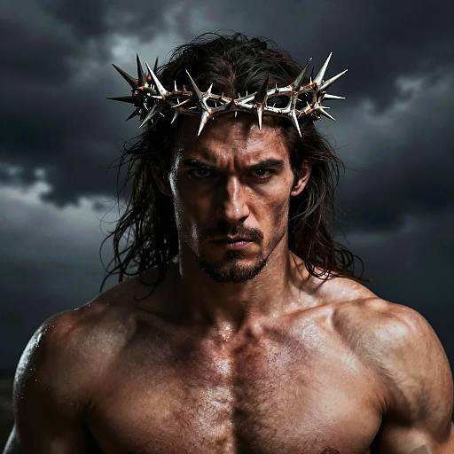 Crowned Strength: A Stormy Illumination