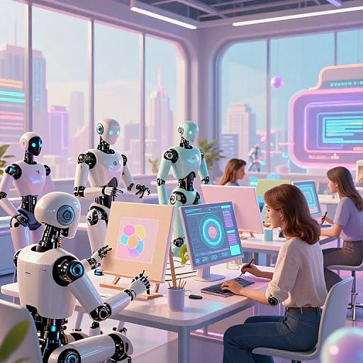 AI-Powered Creativity Hub Illustration