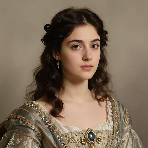 Neoclassical Digital Portrait of Woman