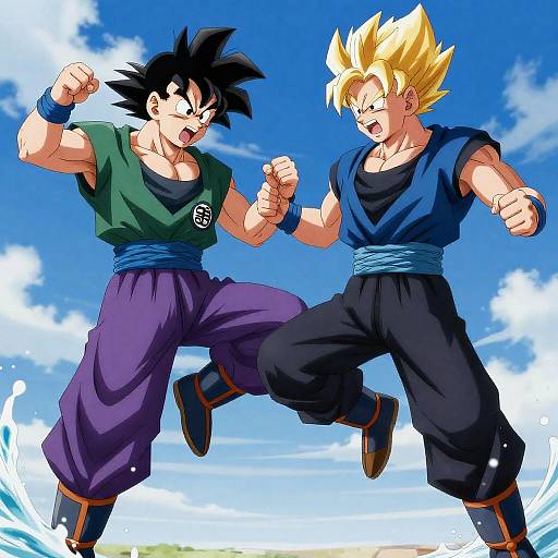 Intense Anime Air Duel Scene