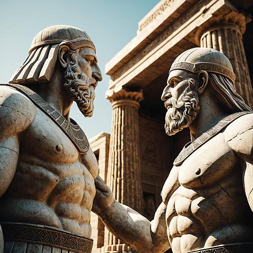 Mesopotamian Gods Marble Statues in Debate