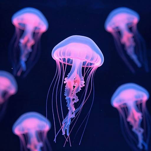 Ethereal Bioluminescent Jellyfish Art