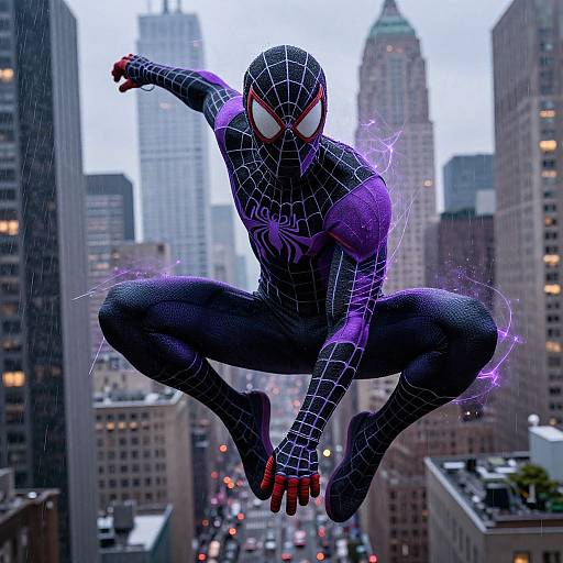 Black and Purple Spider-Man Urban Swing