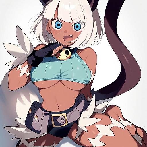 Illustration of Ms. fortune (skullgirls), skullgirls in the style of Shirasu uni