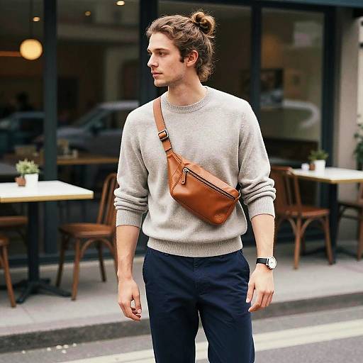 Lean Young Father 35mm Brunch Portrait