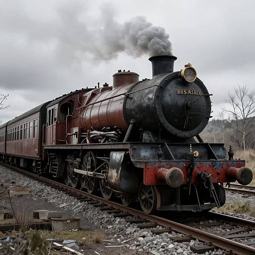 Abandoned Orient Express Train Scene