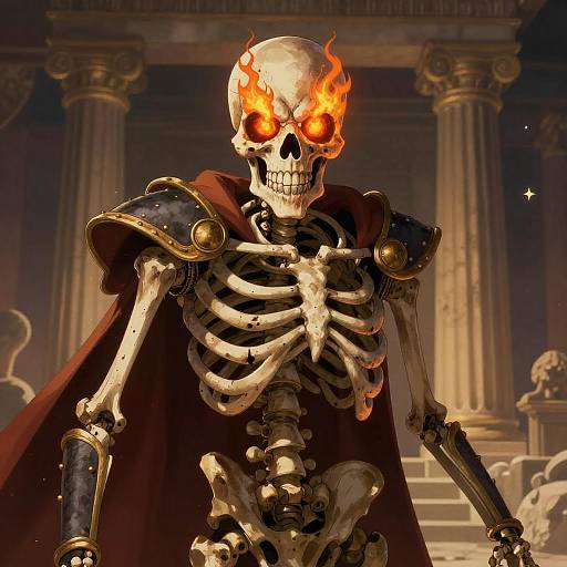 Creepy Undead Skeleton Warrior Portrait