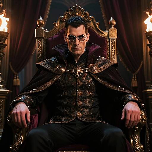 Epic Villain Commanding Dark Throne
