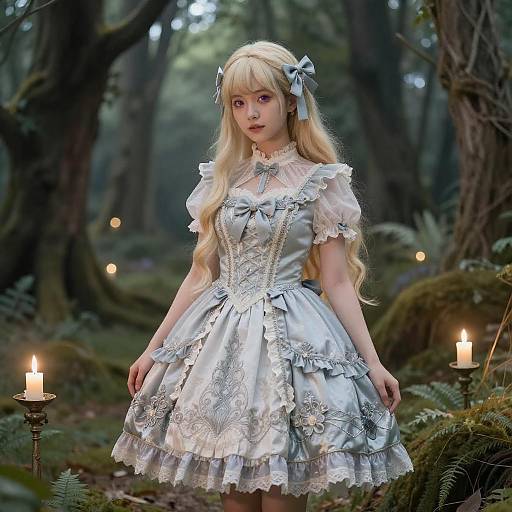 Enchanted Solitude: A Mystical Girl's Portrait