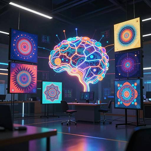 Futuristic AI Digital Studio