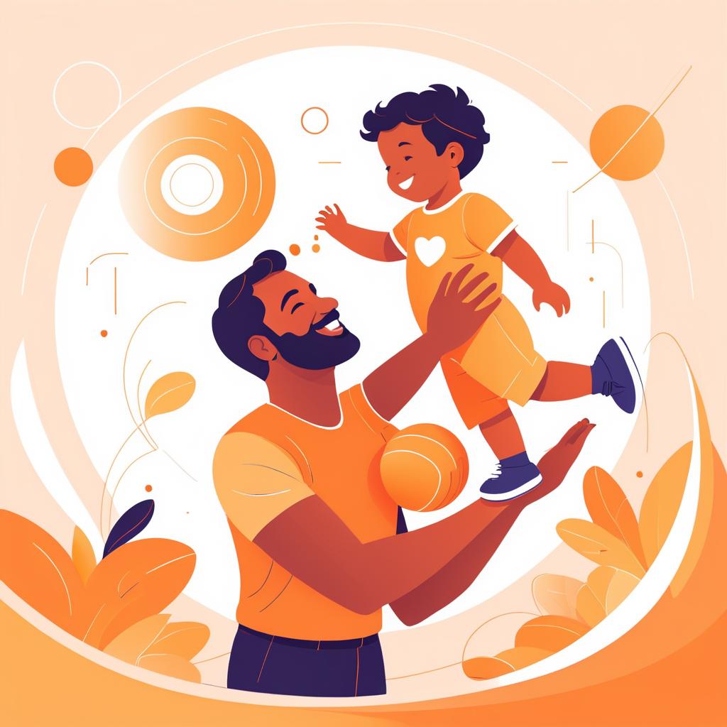 Warm Family Moments: Father and Child Play