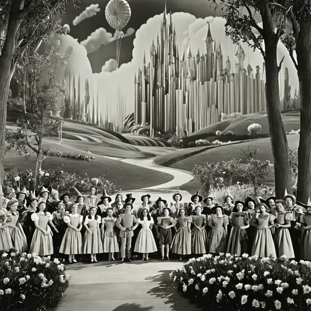 Vintage Cinematic Scene from The Wizard of Oz