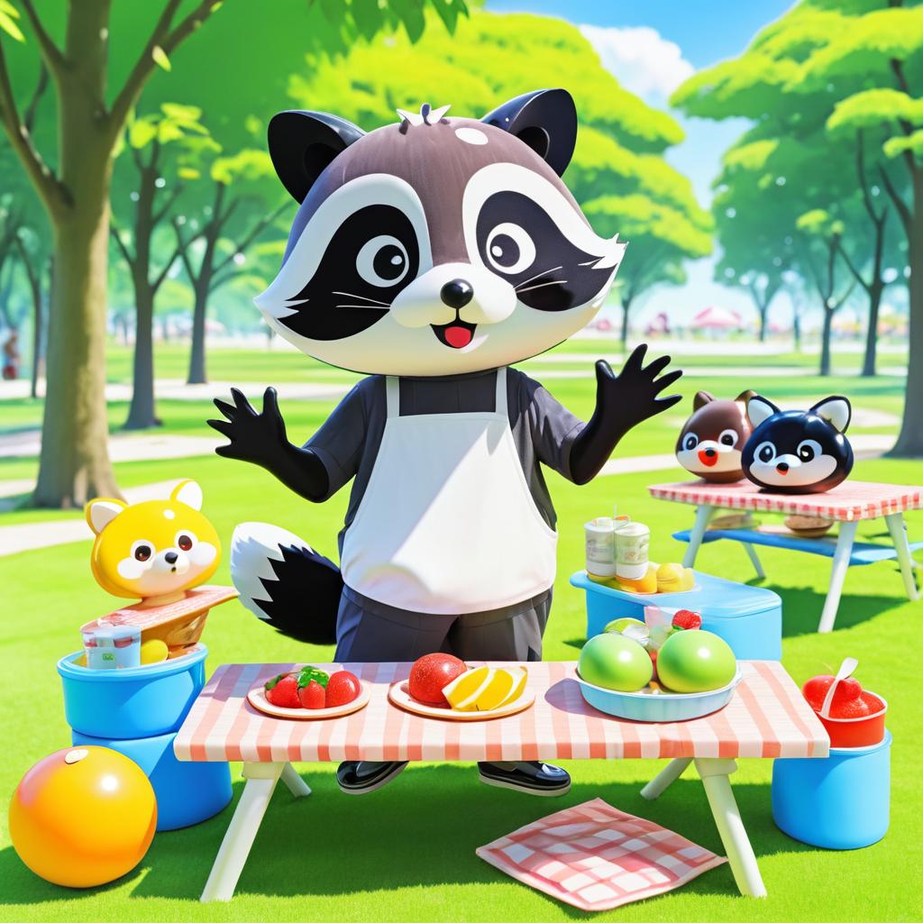 Silly Raccoon Picnic Adventure