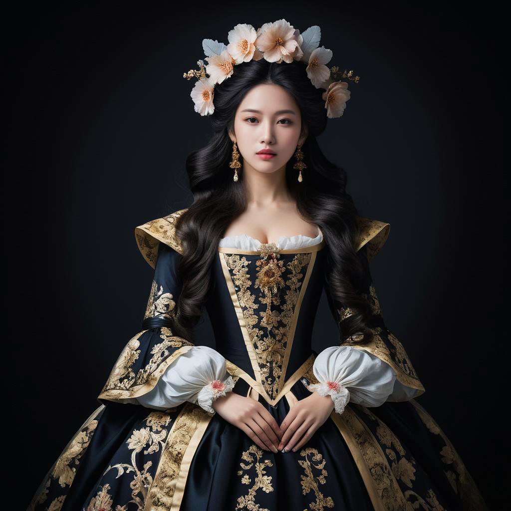 Enigmatic Noblewoman in Baroque Elegance