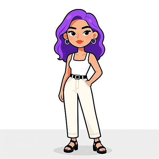 Casual Chic Woman in Studio