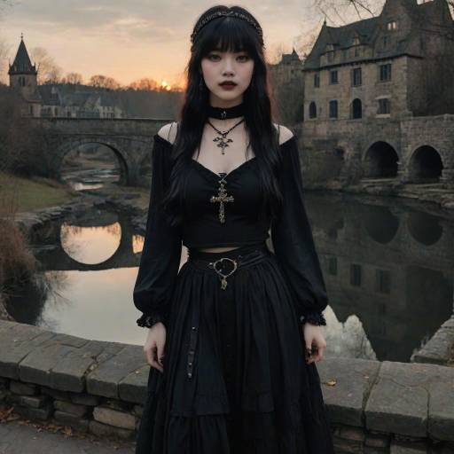Gothic Elegance at Golden Hour Gothic Elegance at Golden Hour