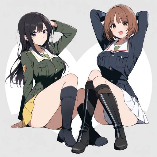 Military Uniforms with Girls in Action